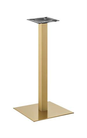 Base de table à hauteur de barre en acier inoxydable 22 po x 22 po pour l'intérieur, 49 lb, Noir et or
