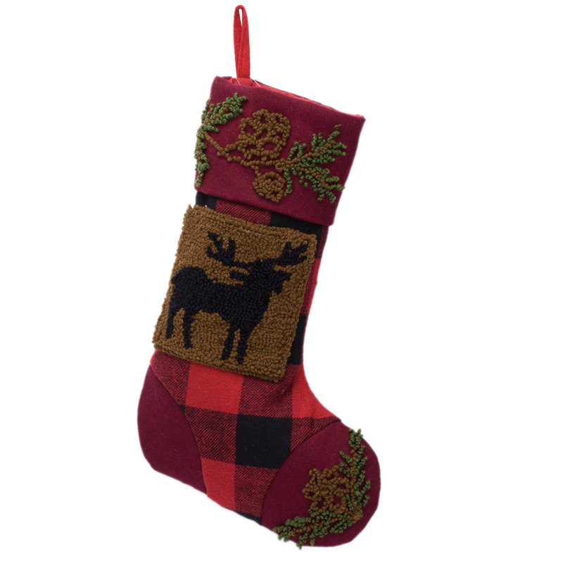Chaussette de noël crocheté tapis