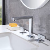Devon Line Bathroom Faucet - Widespread - 8" Brass
