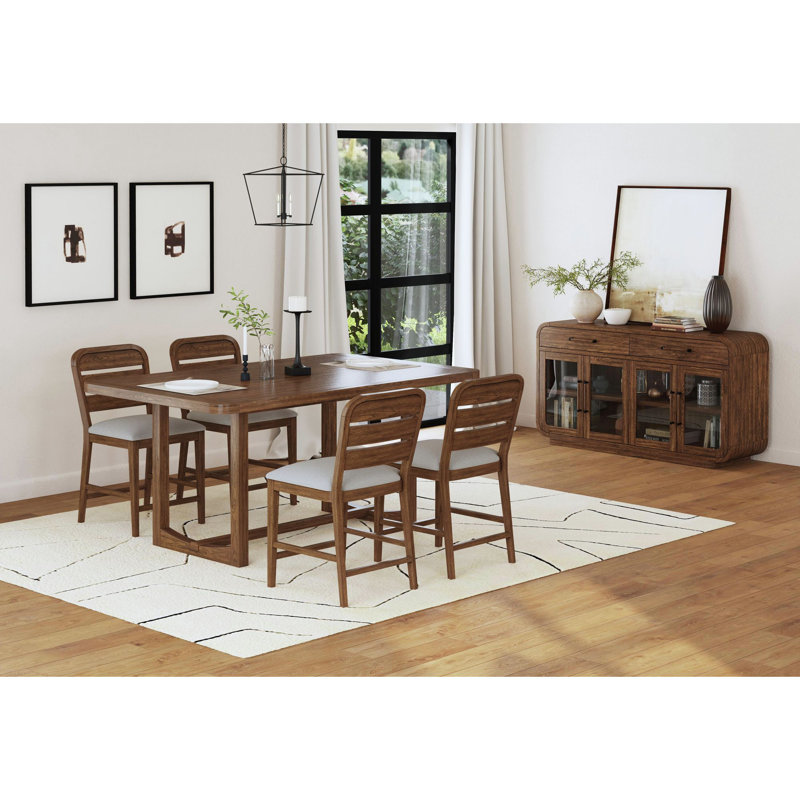 Ensemble de salle à manger à hauteur de comptoir 5 pièces Pickin House Furnishings Thorin Brown-Table et quatre chaises