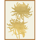Gold Leaf Wood Cut 2' Framed Graphic Art Print on Glass