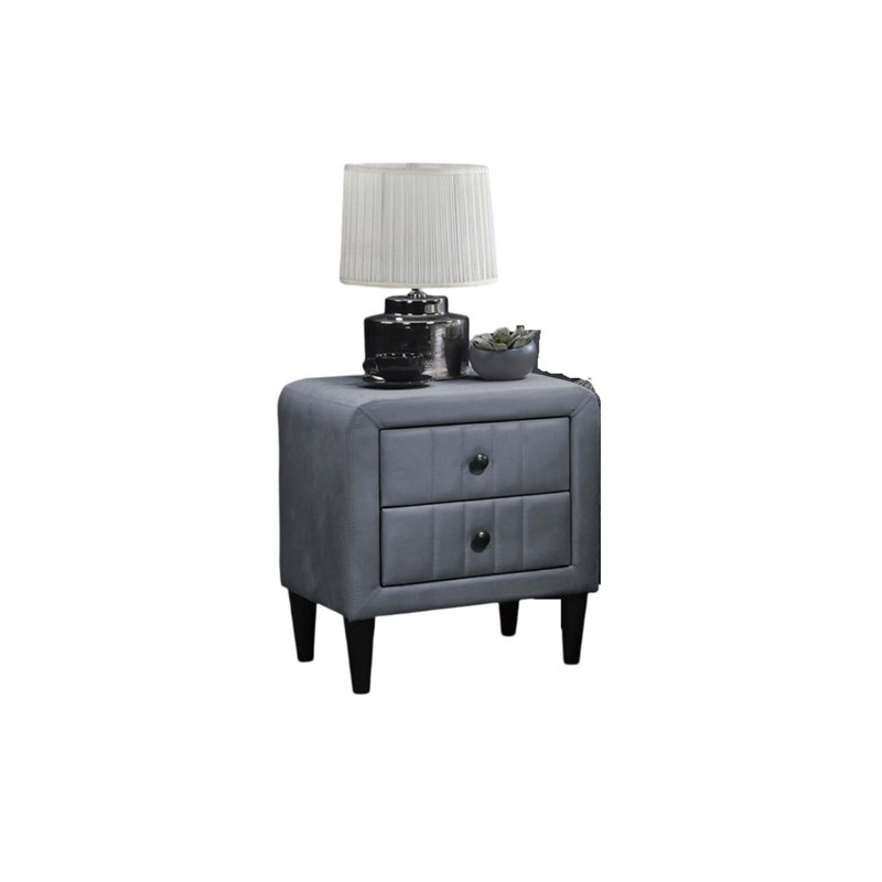 Table de chevet 1 pièce Velvet, Gris