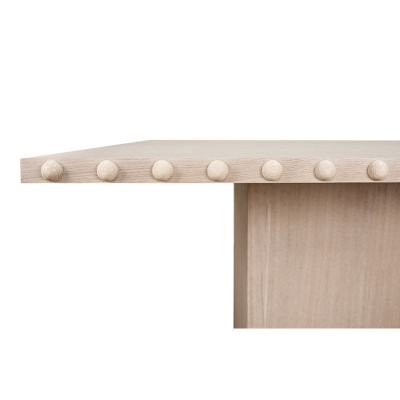 Rectangle Oak Pedestal Dining Table, White Oak