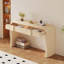 Console moderne cannelée avec 2 tiroirs de rangement, pour le couloir, le salon et le vestibule-152112574