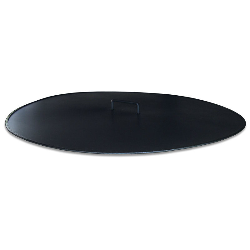 Round Galvanized Steel Fire Pit Lid, 1.5" H x 36" W x 36" D