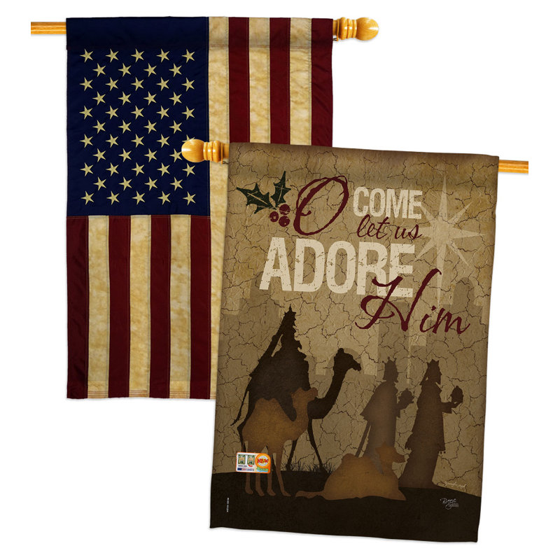 Drapeau de maison à 2 côtés en polyester / mélange de polyester 40 x 28 po