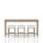 Frosted Glass Console Table With 3 Stools