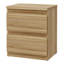 41.8cm W Manufactured Wood Bedside Table