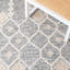 Tapis gris / ivoire en coton touffeté à la main Etheredge-216769692