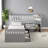 Low L-shaped Bunk Bed With Storage-1106835014