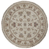 High-Quality Hand-Knotted Ivory Area Rug