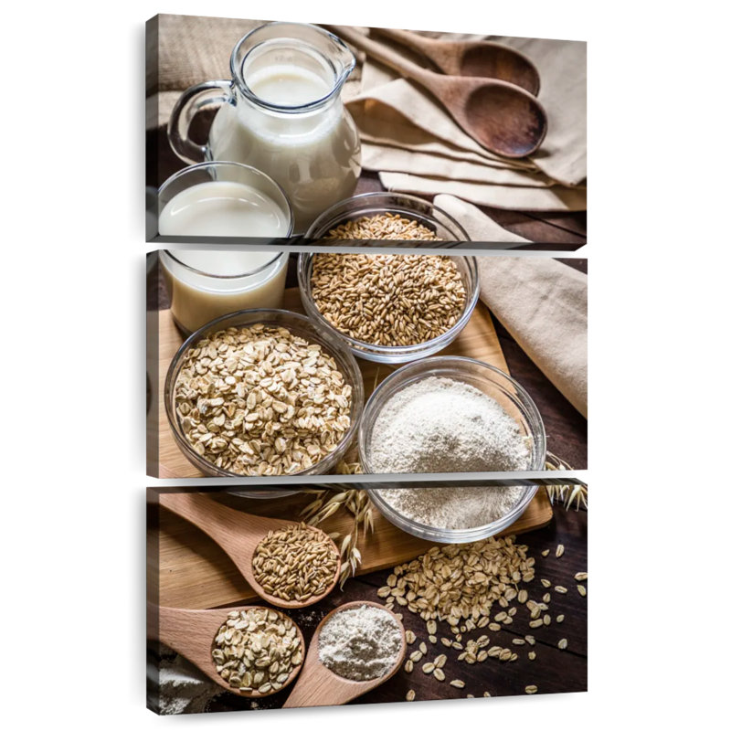 Avoine et lait, H 57 po x l 36 po