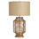 29" Rattan Table Lamp With Tan Shade