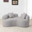 Causeuse incurvée à compression complète de 66,93 pouces, tissu en velours de peluche, canapé compact sans assemblage pour petits espaces et appartements, capacité de 350 lb-129509311