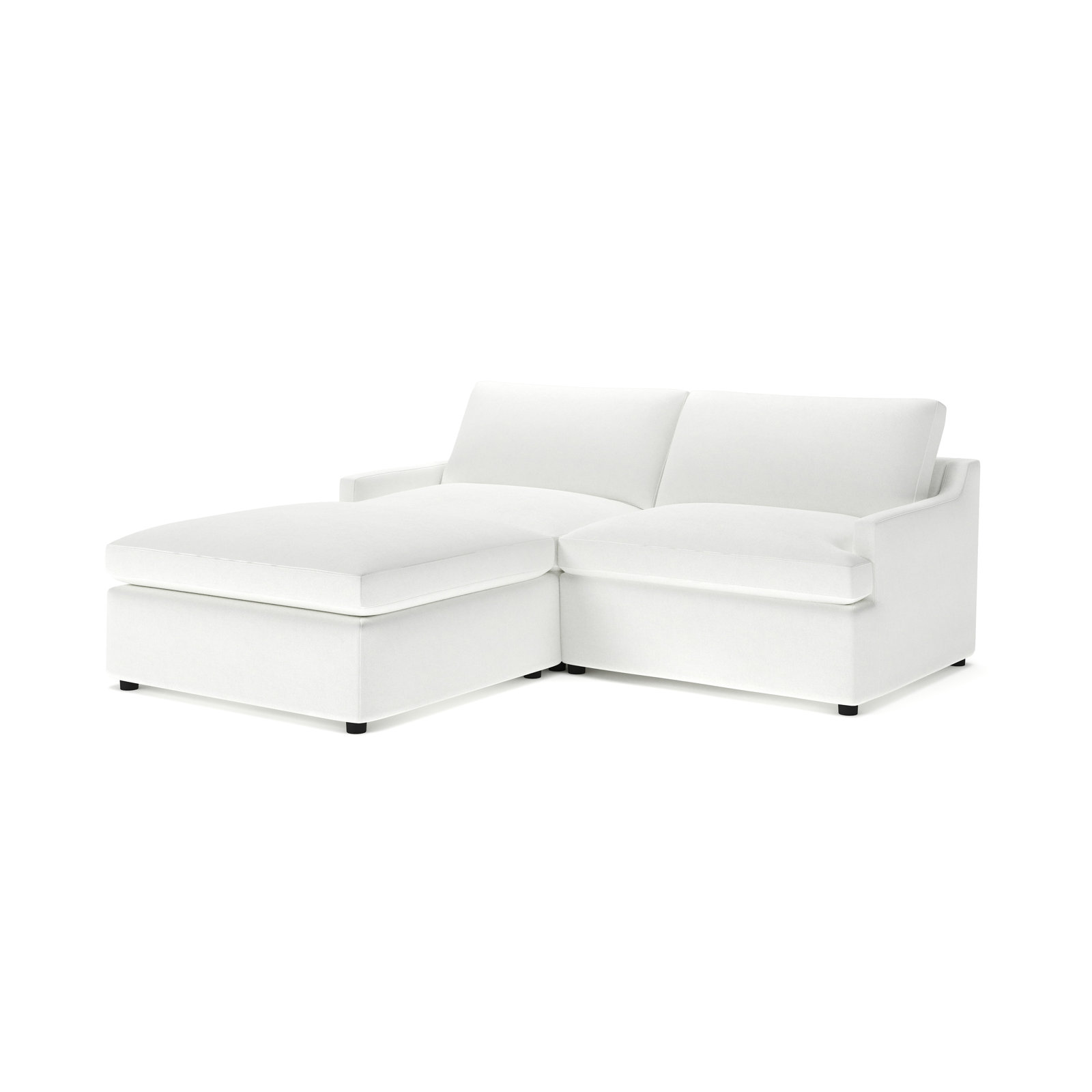 Essex Reversible Chaise Sectional, John Flour Performance Linen Blend