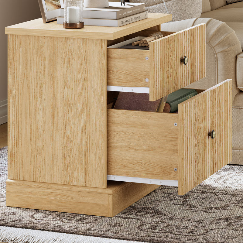 57.7cm W Bedside Table, Ivory