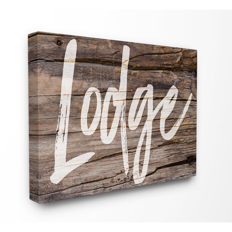 Lodge - reproduction d'art textuel sur toile, Toile tendue, H 16 po x l 20 po