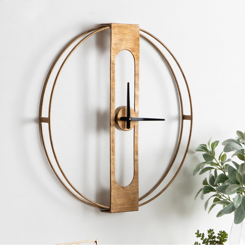 Horloge murale 22,3 po Braylsham, Or