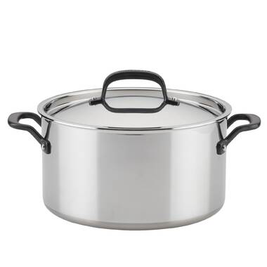KitchenAid 5-Ply Clad Stainless Steel Induction Frying Pan, 12.25 inch,  Polished Stainless Steel 