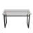 51" Modern Minimalist Rectangular Glass Dining Table For 4-6 With 0.31" Tempered Glass Tabletop And Chrome Metal Legs, Writing Table Desk, For Kitchen Dining Living Room-262920218
