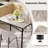 43'' Modern Dining Table for 4 w/Large Faux Marble Tabletop Adjustable Foot Pads