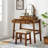Crosstown Makeup Vanity Set with Stool