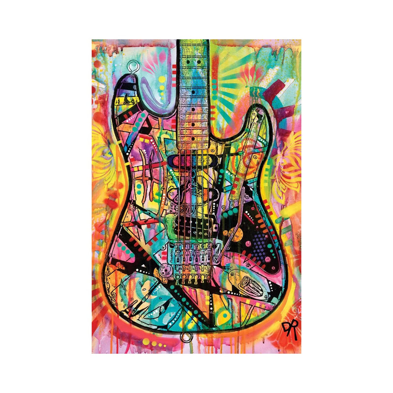 Guitar by Dean Russo - Print on Canvas, 66.04 cm H x 45.72 cm W x 1.91 cm D, Wrapped Canvas