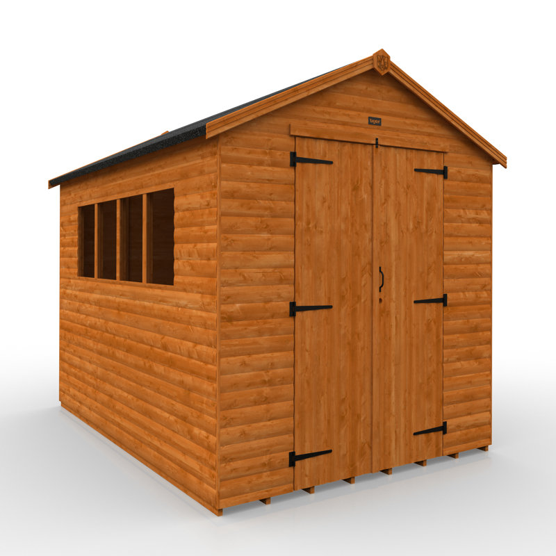 Tiger Tongue and Groove Apex Wooden Shed, 247cm H x 313cm W x 307cm D