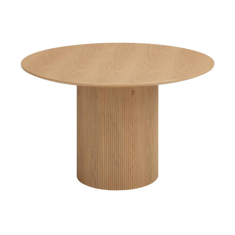 Taino Pine Round Dining Table, Natural Wood