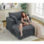 Chaise longue surdimensionnée en velours côtelé avec repose-pieds-1630639333