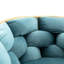 Chaise simple de luxe moderne pour chambre à coucher comme tabouret de commode ou dossier de table de manucure, bleu, deux pièces, velours doux et intérieur en coton confortable, pied de lit anti-rayures doré-121094171
