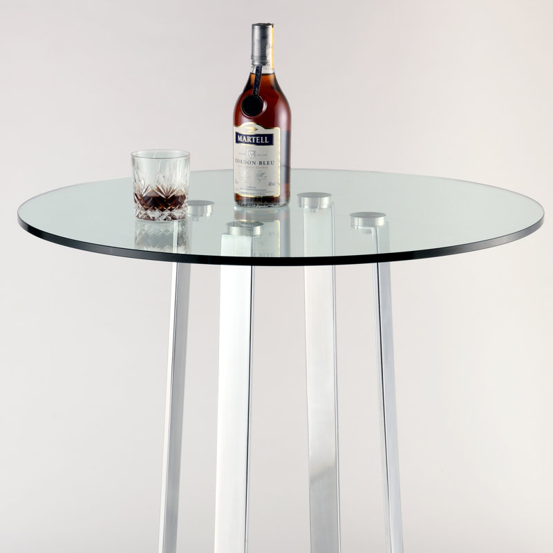 Round Glass Top Metal Base Dining Table