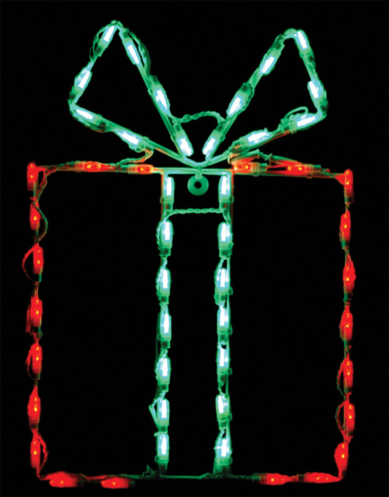 Gift Box - Bow Lighted display Brite Ideas 