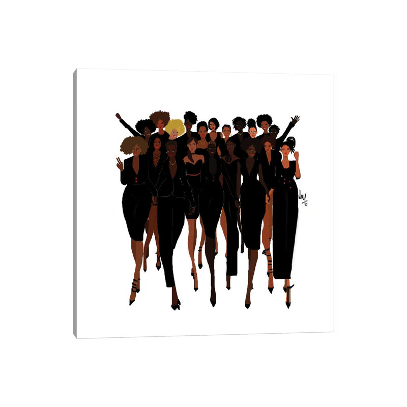 Walking Together by Nicholle Kobi - Print on Canvas, 45.72 cm H x 45.72 cm W x 3.175 cm D, Wrapped Canvas