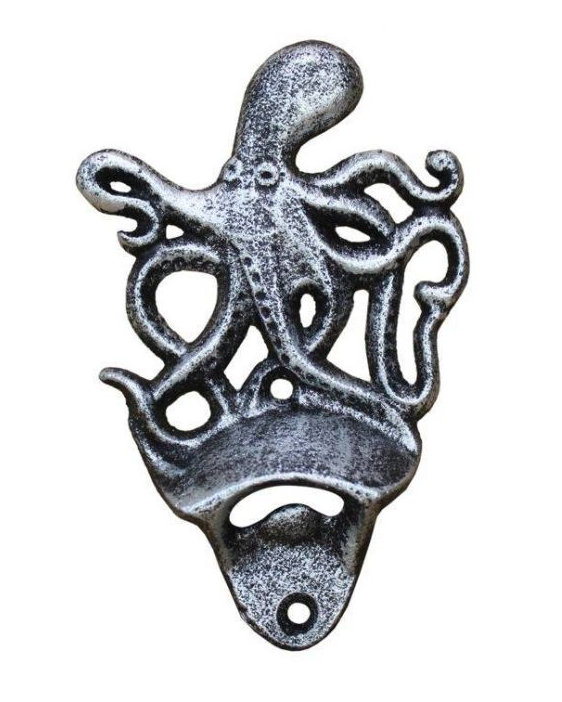 Ouvre-bouteille Faxon Octopus, Argent antique