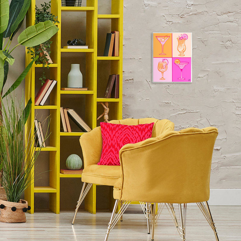 Art mural rose et orange par Elizabeth Medley