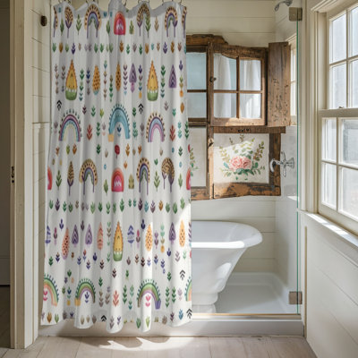 Pastel Rainbow Swirls - Premium Shower Curtain