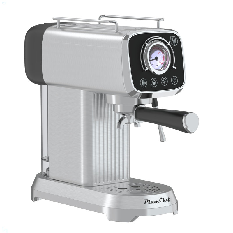 Machine à espresso compacte à 20 bars avec mousseur à lait, options à deux injections, compatibilité avec les dosettes ESE, affichage de la température, réservoir d'eau amovible pour cappuccino, latte et macchiato à la maison