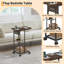 Table de bout étroite avec station de charge, table de chevet rabattable avec ports USB et prises, table d'appoint à 3 niveaux avec tablettes pour petits espaces, salon, chambre à coucher
