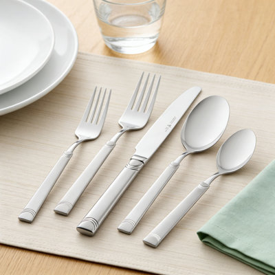 45-Piece Stainless Steel Flatware Set, 18/10 Stainless Steel Construction With Superior Corrosion Resistance And Lasting Luster