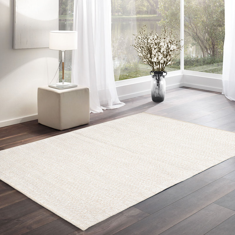 Tapis transitionnel marocain en laine tissé à la main 3 x 5