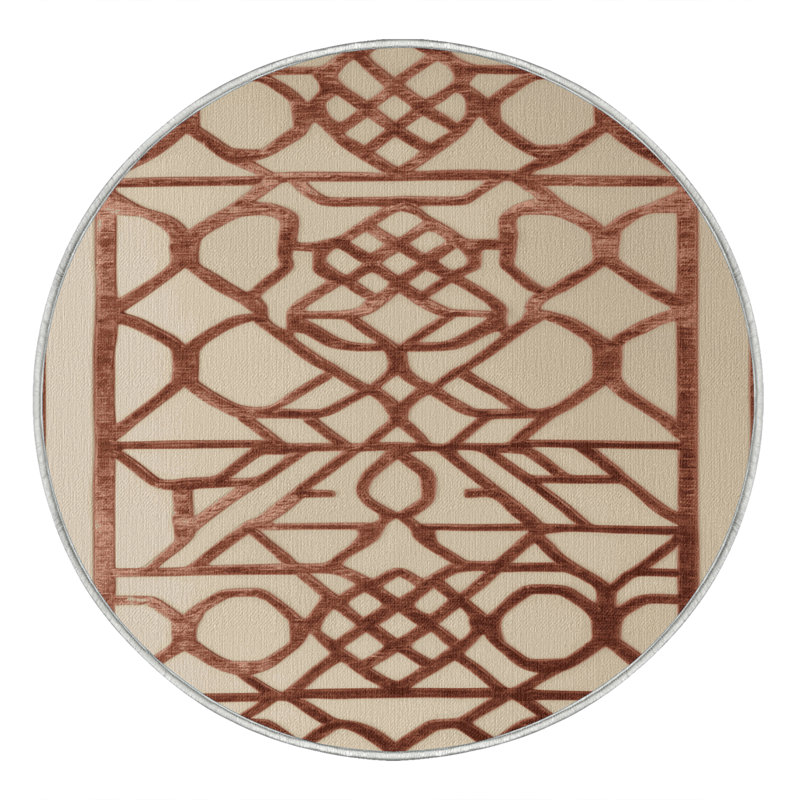 Tapis beige en treillis lavable à la machine