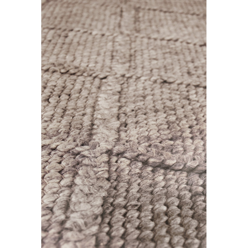 Brentwood Geometric Handmade Wool Area Rug, Brown, Rectangle 17' x 20'