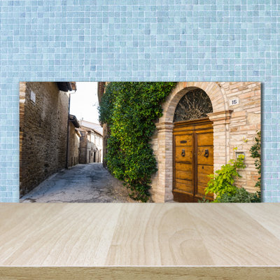 A Charming Street 50cm x 100cm Glass Panel