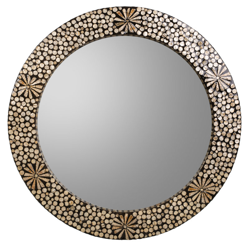 Lisbel Wood Flat Wall Mirror