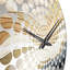 Horloge murale blanc et bleu-101235005