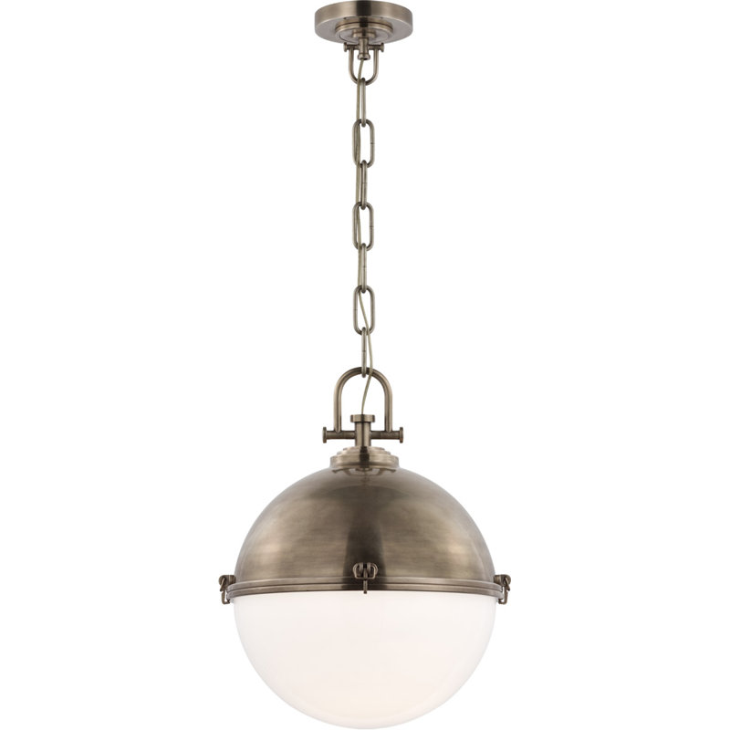 Chapman & Myers Adrian Globe Pendant, 21.5" H x 17" W x 17" D, Antique Nickel
