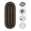 Tapis d'escalier Patrick Bourgogne / vert olive / naturel-33339658