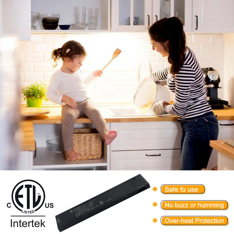 100W 24V ETL Listed Dimmable Electronic Transformer for Cabinet Lighting