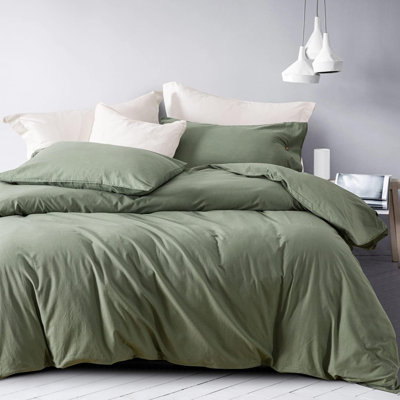 Ensemble de housse de couette en satin de coton